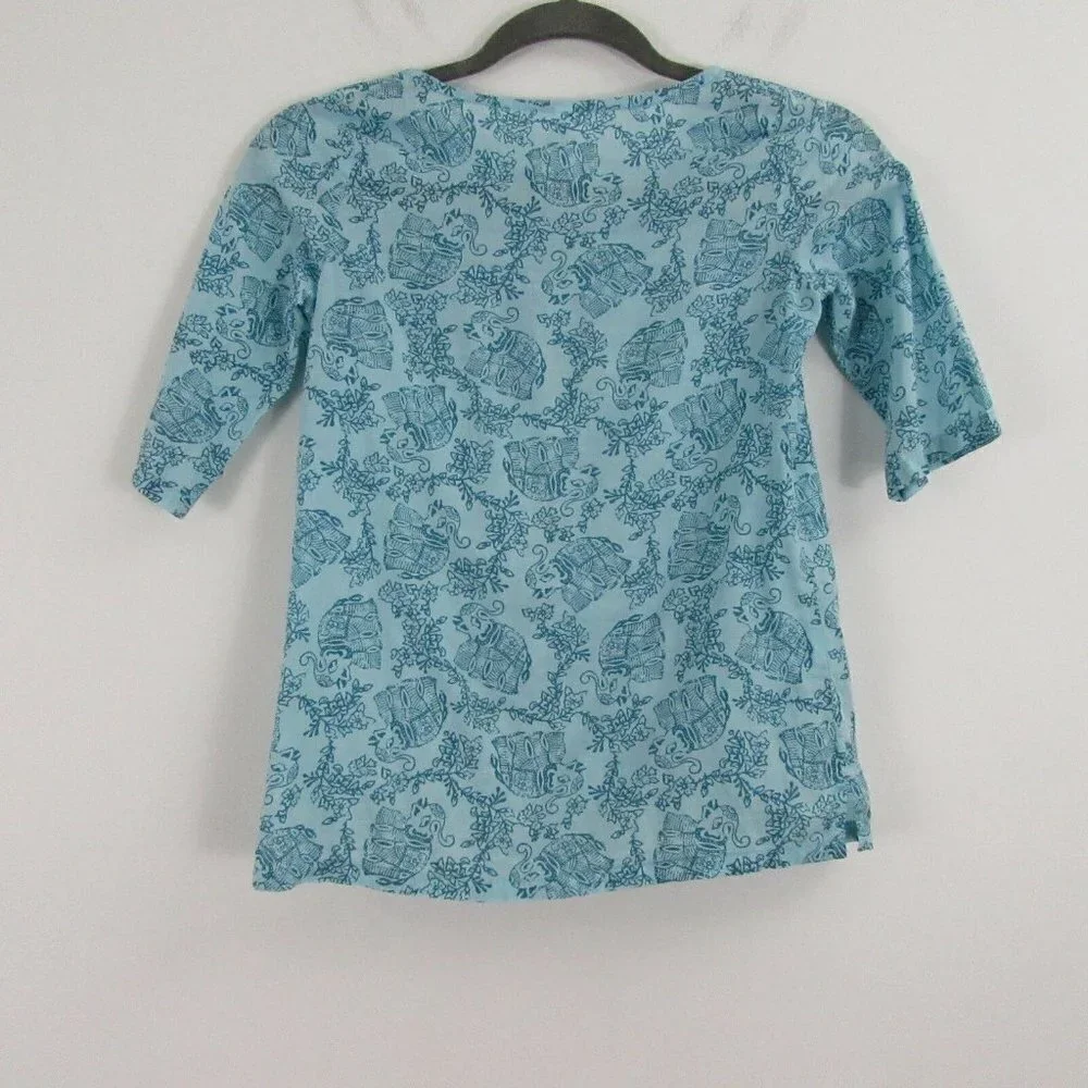 Calypso St Barth For Target Blue Floral Top